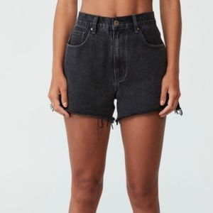 Cotton on black jean shorts size 4